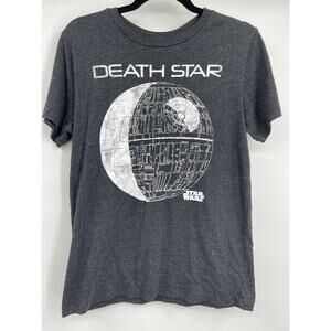 Star Wars Womens Gray Death Star Tee Shirt Short Sleeve T-Shirt Size Medium